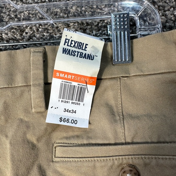 NWT men’s Dockers workday slim fit smart 360 flex khaki pants SZ 34x34 - Picture 6 of 8